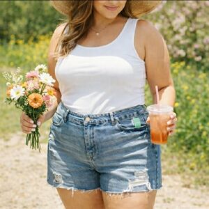 Kancan Jean Shorts Size 20 1x 2x NEW 🦋 Retail $64-